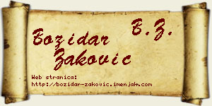 Božidar Zaković vizit kartica